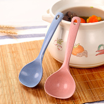 Creative Wheat Straw Soup Spoon Food Grade Home Long Handle Sheng Porridge Spoon In Soup Spoon Drink Soup Spoon Kitchen Plastic Cookware
