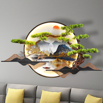 Simulation welcome pine round living room wall decoration TV background wall office wall hanging porch modern pendant