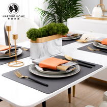And courtyard Nordic light and luxurious leather dining mat waterproof and anti-oil home upscale table anti-burn bowl cushion disc cushion customised size