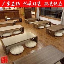 Solid wood floating window table Japanese tatami tea table antique Chinese school desk balcony go table Kang table small table