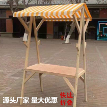 Market Market stalls Wooden activity shed Display stand Mobile sales truck Outdoor fabric snack car stall artifact