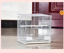 Bird cage square cage transparent cage pet bird rectangular bird cage large eight-brother cage out electroplating breeding home