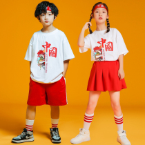 Children cheerleading kindergarten cheerleading 61 acting out of the primary school childrens games class uniform for men and women