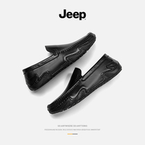  jeep jeep mens shoes autumn new trend pedal business formal casual shoes spring and autumn doudou leather shoes