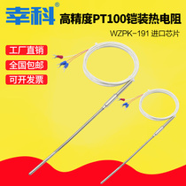Imported PT100 armored thermal resistance WZPK-191 PIN Platinum thermal resistance probe thermal resistance thermocouple