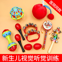 Rattle baby can bite newborn baby grasp training hand drum early education old baby wave drum toy