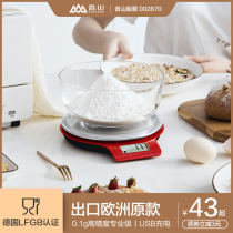 Xiangshan kitchen scale baking electronic scale precision jewelry scale big scale noodle food gram 0 1G weighing household balance