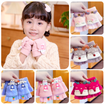 Girls and Children Baby winter autumn winter baby cute children warm gloves baby thick plush plus velvet thick