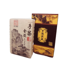 Gao Ye Jinfu tea Anhua black tea 7 years Chen Jinhua hand built Fu brick 1000g Anhua brick tea 1kg tea