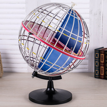  32cm large theodolite transparent celestial globe Black constellation globe with light High school students geography model childrens teaching popular science electric three-ball instrument rotation astronomy teaching aids experimental equipment
