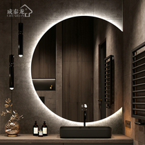 Dressing table creative smart bathroom mirror toilet special-shaped LED vanity mirror wall-mounted toilet with light round mirror