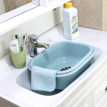 Rectangular washbasin household plastic wash basin large thick basin baby wash basin long basin children wash basin