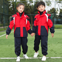 Primary school uniform jackets kindergarten yuan fu autumn and winter three-piece suit children class uniform suit British New