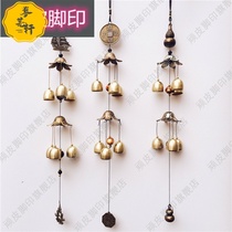 Manufacturer metal copper wind bell hanging decoration door decoration 2 layers 6 Suzuki alloy bell Feng Shui Zhen house Merchants Doorbell Pendant