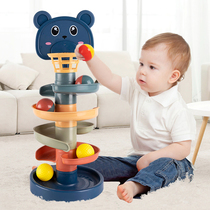 More than 6 months baby toys educational early education boy 0 One 1 year old 12 seven 8 eight 9 baby 3 track ball turn