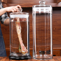 Big mouth sparkling wine glass bottle ginseng deer whip wine tank with faucet sparkling wine bottle sealed wine jar sparkling wine jar