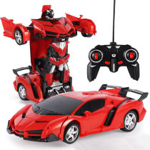 Transformers toys children Boy deformation remote control car robot charging electric large police transformation