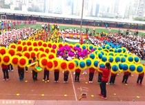 Opening props sports meeting to take the children dance flower sunflower group gymnastics discoloration turning flower hand flower cheerleading flower
