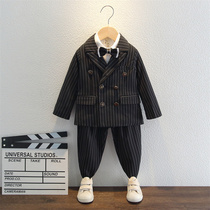 Boy suit piano performance host catwalk baby baby dress four-piece Childrens suit autumn