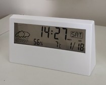Cross-border LCD Clock Electronic Desk Clock Humidity Meter Alarm Clock Creative Electronic Number of Multi-functional White Light 2158