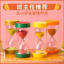  Fruit Hourglass Timer Childrens anti-fall funnel One hour creative time Plastic Quicksand Bottle Quicksand
