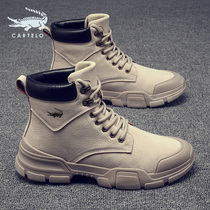 Crocodile Martin boots men 2021 new spring and autumn English wind High mens shoes autumn outdoor wear-resistant vintage boots