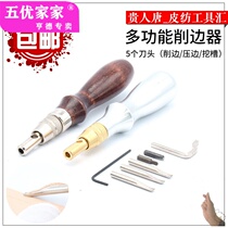Multi-function groover Leather processor Wood handle trimmer Edge trimmer Edge press diy leather tools