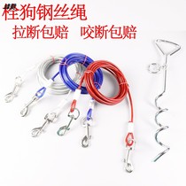 Dog wire rope pet traction rope dog rope small medium and large dog anti-bite plus thick Bolus