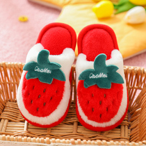 Childrens cotton slippers autumn and winter new boys and girls indoor soft bottom non-slip cute cartoon baby 1-3 years old bag heel