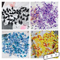 Folded handmade thousand paper cranes Lucky wishing stars flash diamond origami finished product creative wedding confession scene arrangement