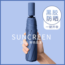 Corprinted fully automatic umbrella female sunny and rainy sun sun protection UV-proof folding sun umbrella large number male umbrella