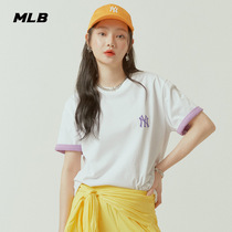 MLB official mens and women T-shirt white casual short sleeve classic couple loose Sports 21 Autumn New TS11