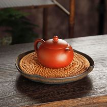 Coarse pottery Rattan coaster Pot Dry bubble table Purple Sand pot Teapot pad Tea tray tray Water storage Japanese-style pot cover bowl