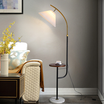 Nordic floor lamp coffee table shelf living room bedroom bedside lamp creative modern simple design sense vertical table lamp