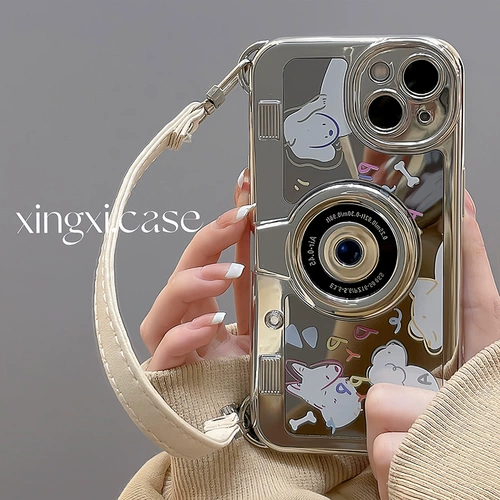 Apple, трехмерная портативная совместимая камера, iPhone 14, чехол для телефона, iPhone14 Pro, мультяшный силиконовый iPhone13 Pro, мужской защитный чехол, зеркальный эффект, iphone, 13promax, защита при падении