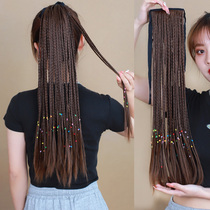 Wig braid twist long braid square dance ancient style handmade ponytail ponytail wig dirty braid high ponytail