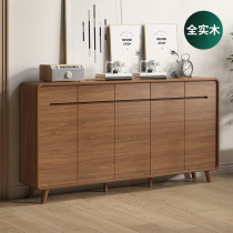 New Chinese style all solid wood shoe cabinet home door large capacity locker porch High sense Hall partition cabinet balcony