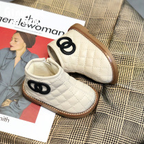 Baby plus velvet shoes children's boots women's short boots foreign style autumn and winter 2022 snow boots winter cotton shoes girls children winter