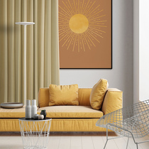  Flannel curtains Velvet light luxury 2021 new living room modern simple milk tea color shading bedroom advanced sense cloth