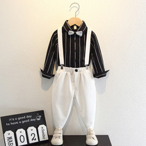 Childrens suit suit boys British style Korean handsome dress baby year old clothes autumn suit three-piece suit