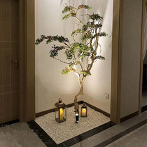 New products of the flower house Simulation maple bonsai Living room indoor dry scene Floor-to-ceiling decoration Zen new Chinese green plant ornaments