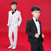 Childrens suit dress suit boy handsome fashion foreign piano performance suit British model catwalk suit summer