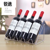 Red wine rack wine display wine bracket wine cabinet bar wine bottle ornaments iron creative European living room home