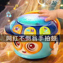 Baby childrens toys for men and women babies 2021 New tumbler hand drum puzzle education early education 01 year old music beat drum