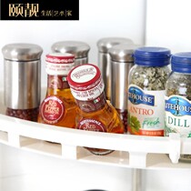 Kitchen countertop corner shelf Seasoning triangle storage rack Corner shelf Plastic seasoning