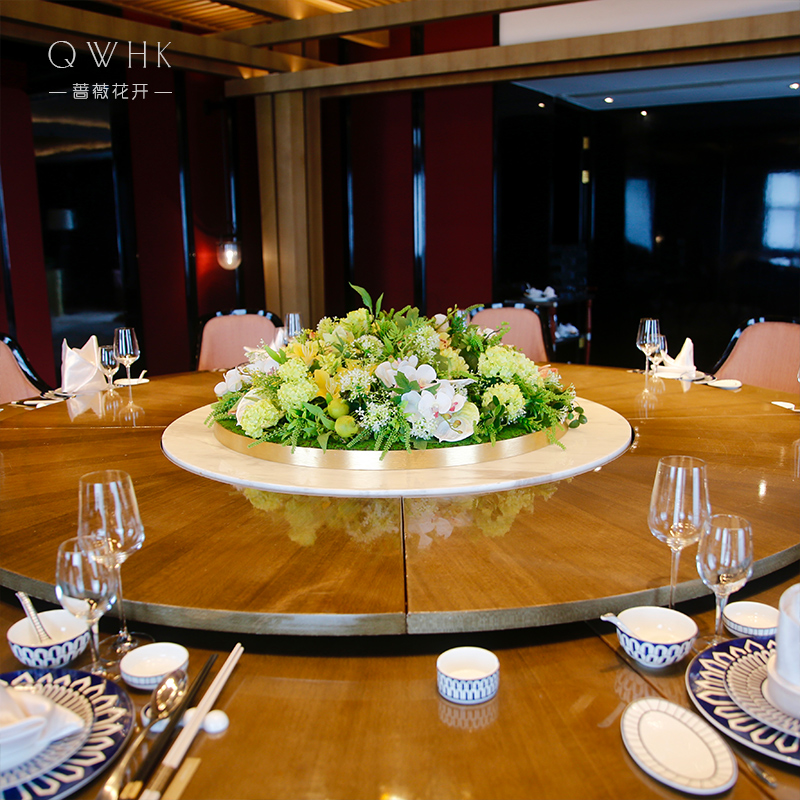 ホテルラウンドテーブル高級中華レストランボックスシミュレーション花