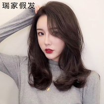 Ruijia wig female hair summer simulation full head set real hair full real hair suitable for round face hairstyle natural big wave