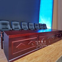 Wooden conference table podium training table and chairs conference room table podium speaker stand long strip factory direct sales