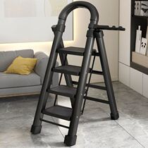 Ladder foreign home three-step four-step five-step herringbone drag multifunction thickened folding ladder indoor anti-slip safety ladder