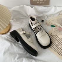 Mary Jean Little Leather Shoes 2022 Spring new Korean version 100 hitch retro Inn wind round flat bottom matching dresses